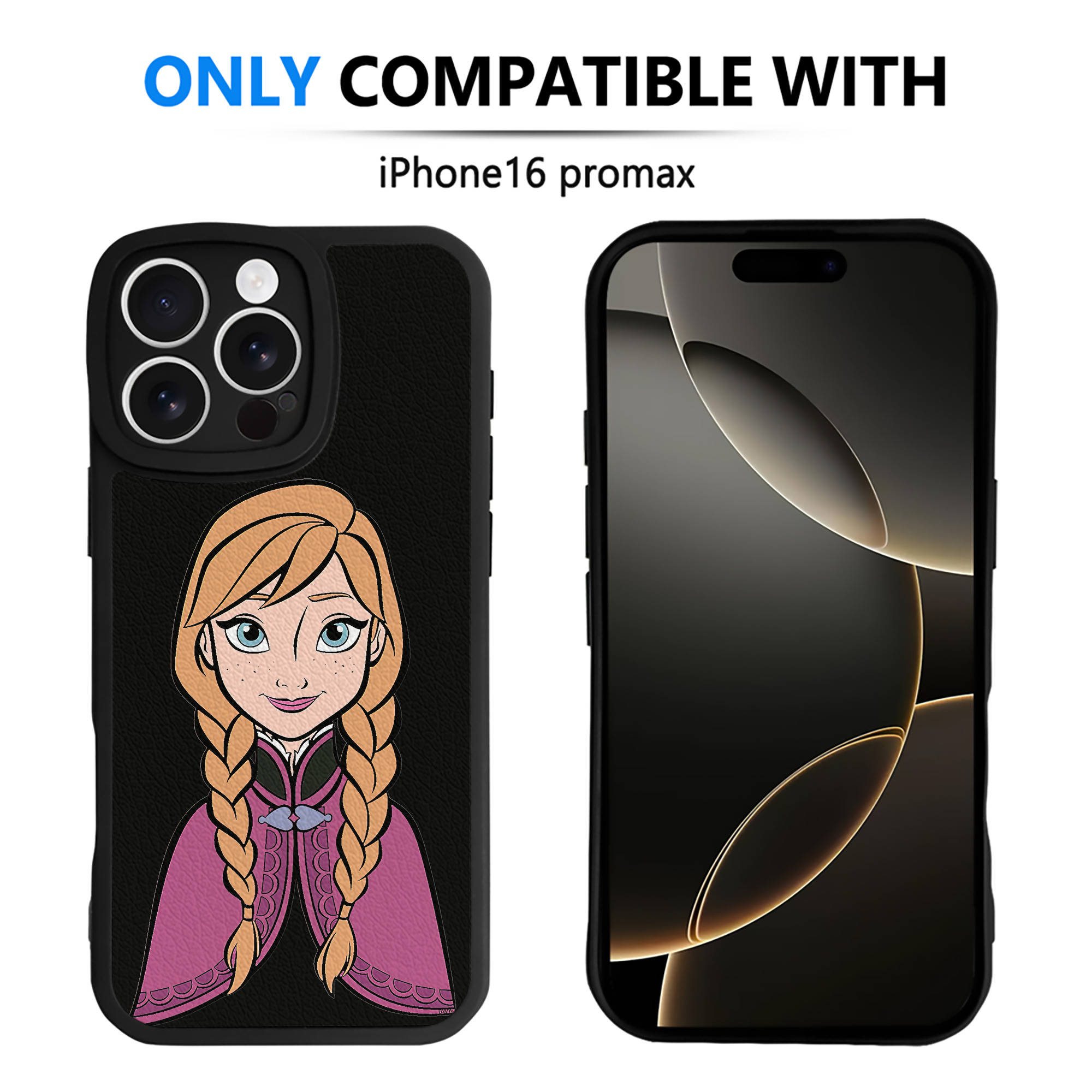 （画像用） アナと雪の女王 アンナ エルサ Frozen Anna Elsa 【iPhone 16シリーズ対応】シリコンスマホケース（レザー調） 材質：シリコン